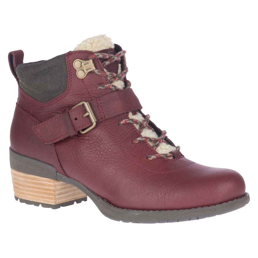 Bottes Merrell Shiloh II Lace Waterproof Bordeaux Femme | J.N.GMPW